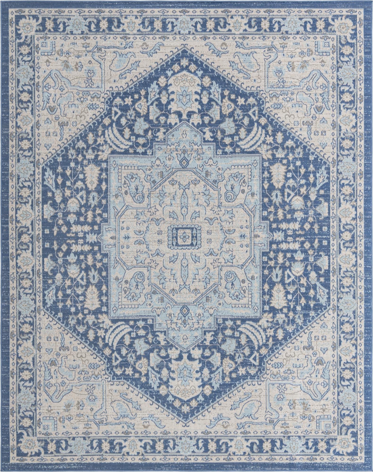 Exquisite Whitney Medallion Area Rug with Enchanting Floral Design, Durable and Easy - to - Maintain for Your Ideal Home Decor