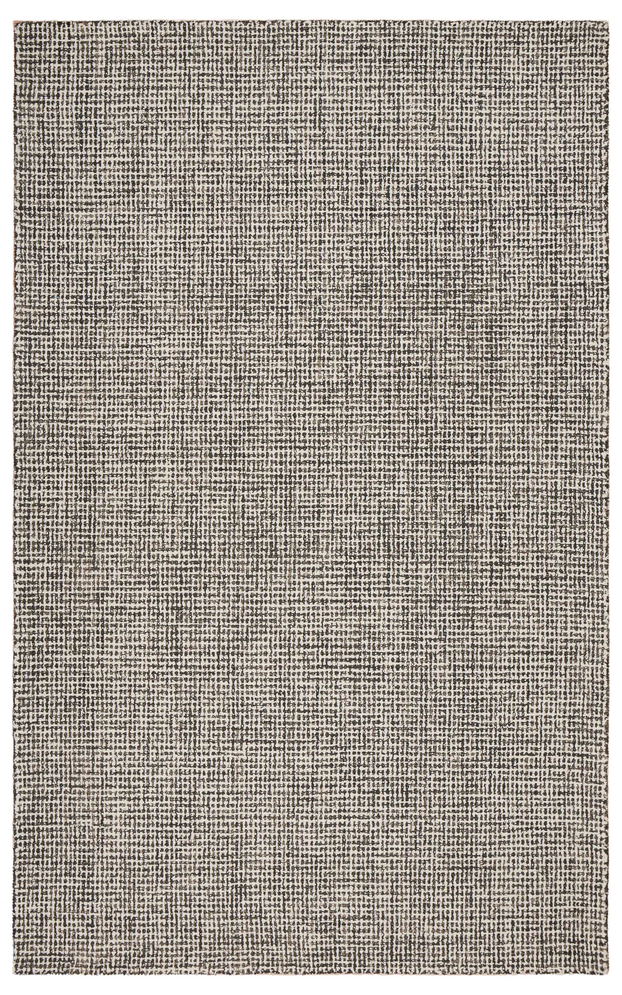Stylish Handmade Gray Wool Area Rug for a Sophisticated Living Space