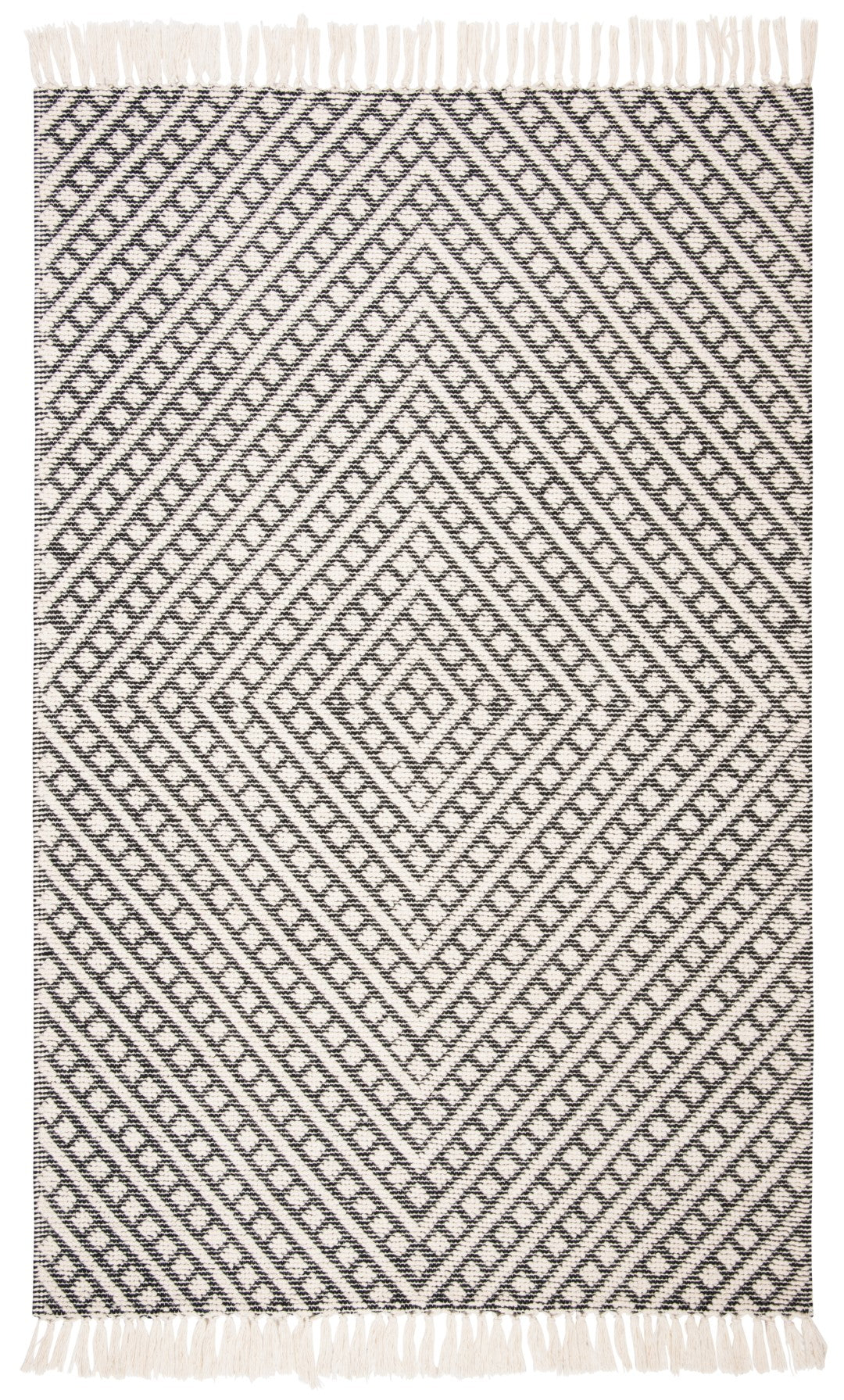 Luxurious Hand - Loomed 80% Wool & Cotton Blend Rectangular Rug for Elegant Home Decor