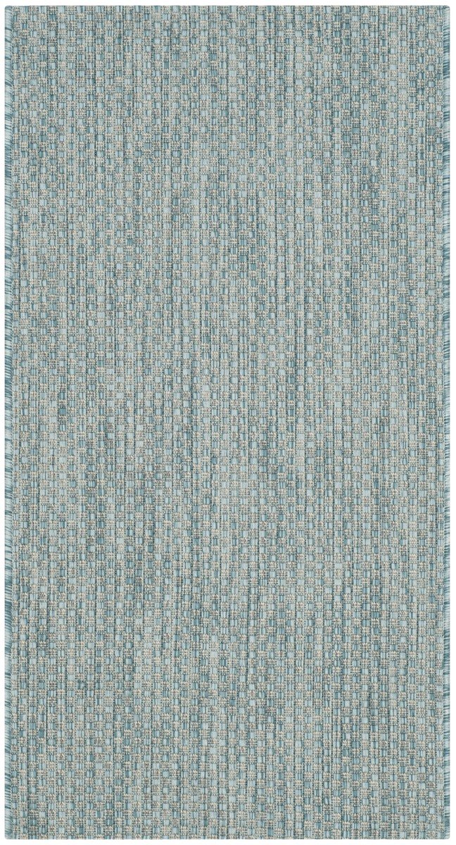 Stylish All-Weather Indoor/Outdoor Power Loomed Checkered Rug for Any Space