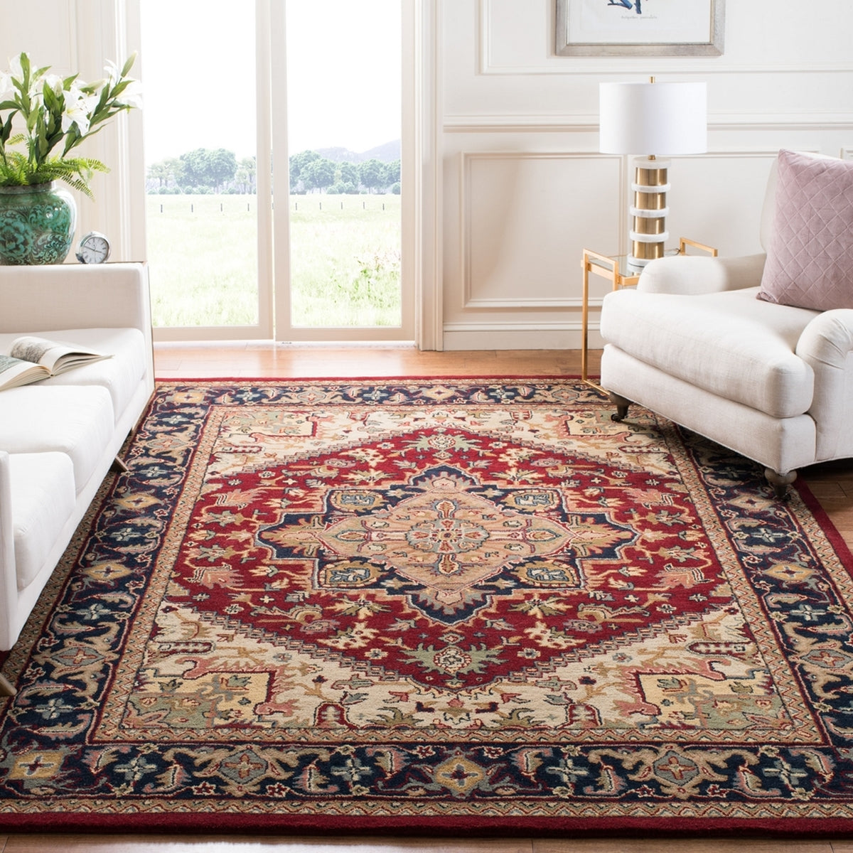 Luxurious Heritage Wool Pile Rug with Hand - Tufted Exquisite Craftsmanship for Timeless Beauty