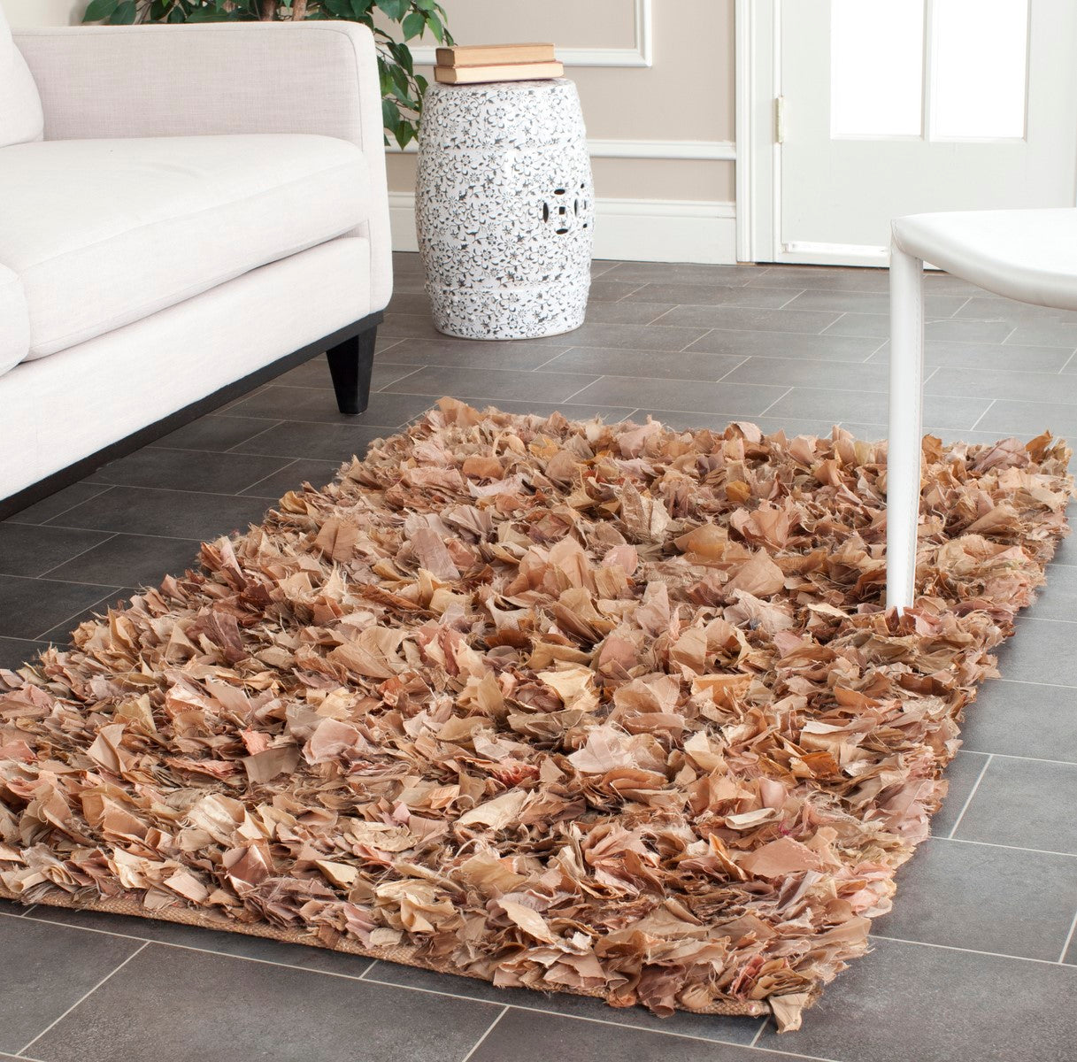 Luxurious Hand-Woven 100% Polyester Rectangle Rug from India for Your Space