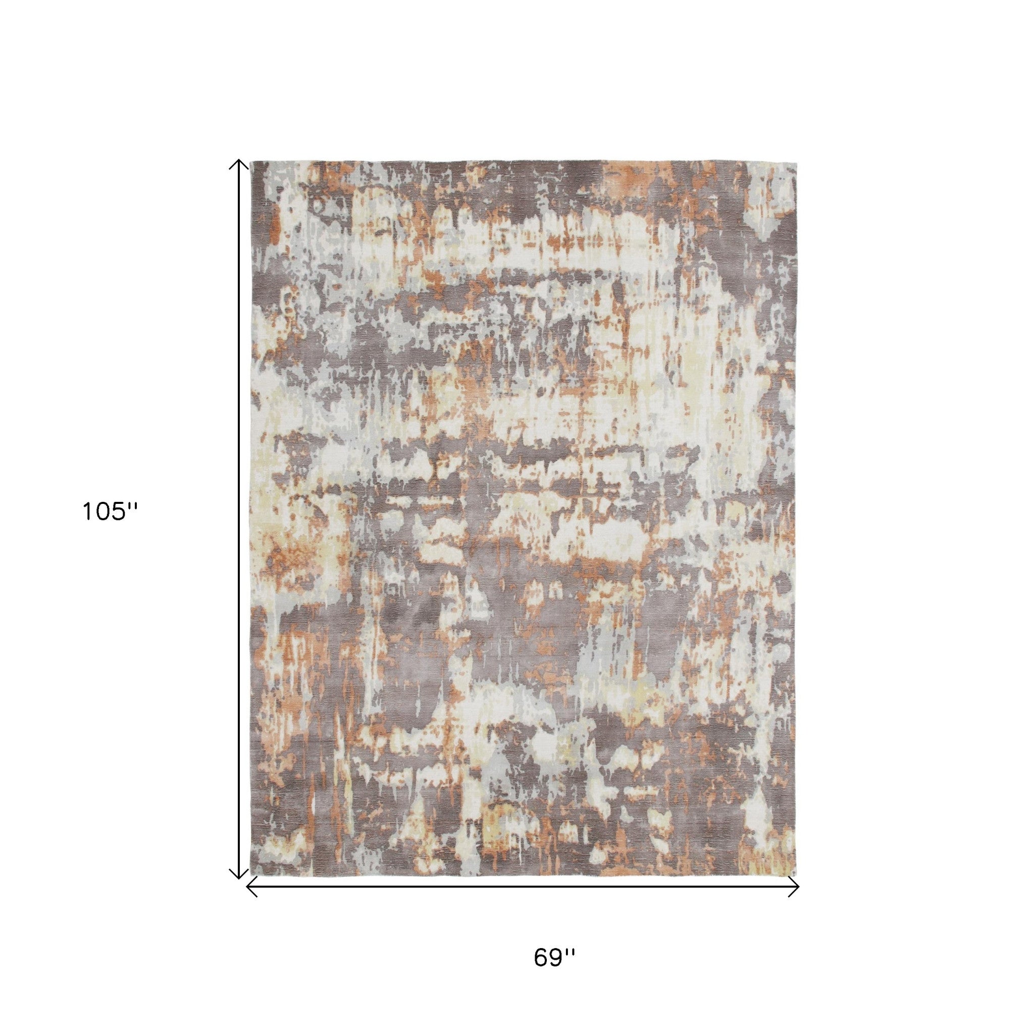 Exquisite Hand Loomed Abstract Brown Wool Blend Area Rug - A Distinctive and Stylish Addition for Warmth in Any Room
