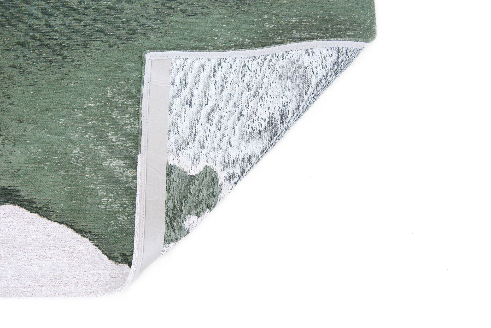 Stylish 3' x 5' Gray and Green Abstract Non-Slip Area Rug - A Perfect Decorative Accent for Any Space