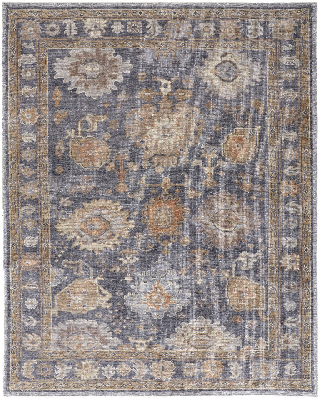 Stain-Resistant Hand-Knotted Oriental Area Rug for High-Traffic Spaces - Unique Design