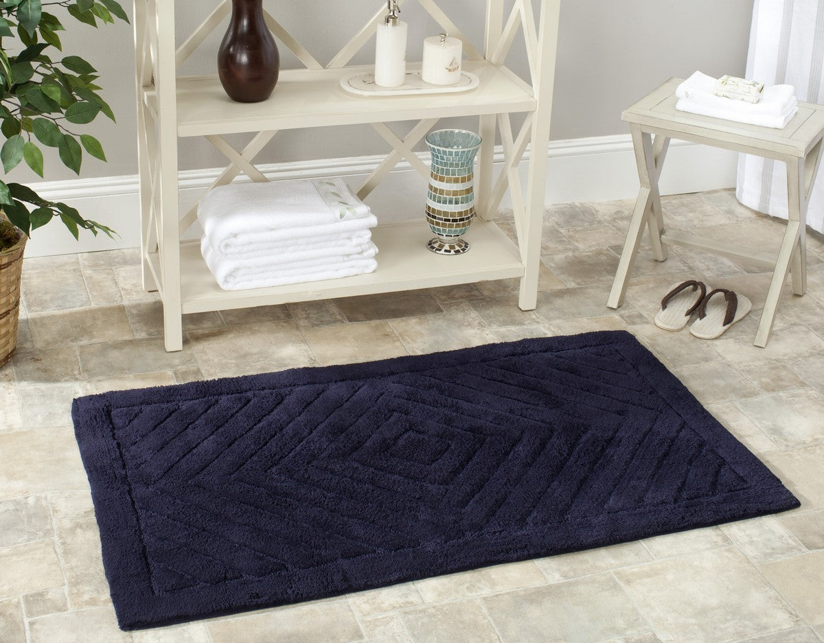 Indo - sourced Luxury Plush Cotton Bathroom Bath Rug: Ideal for Enhancing Your Bathroom Decor with Softness and Comfort