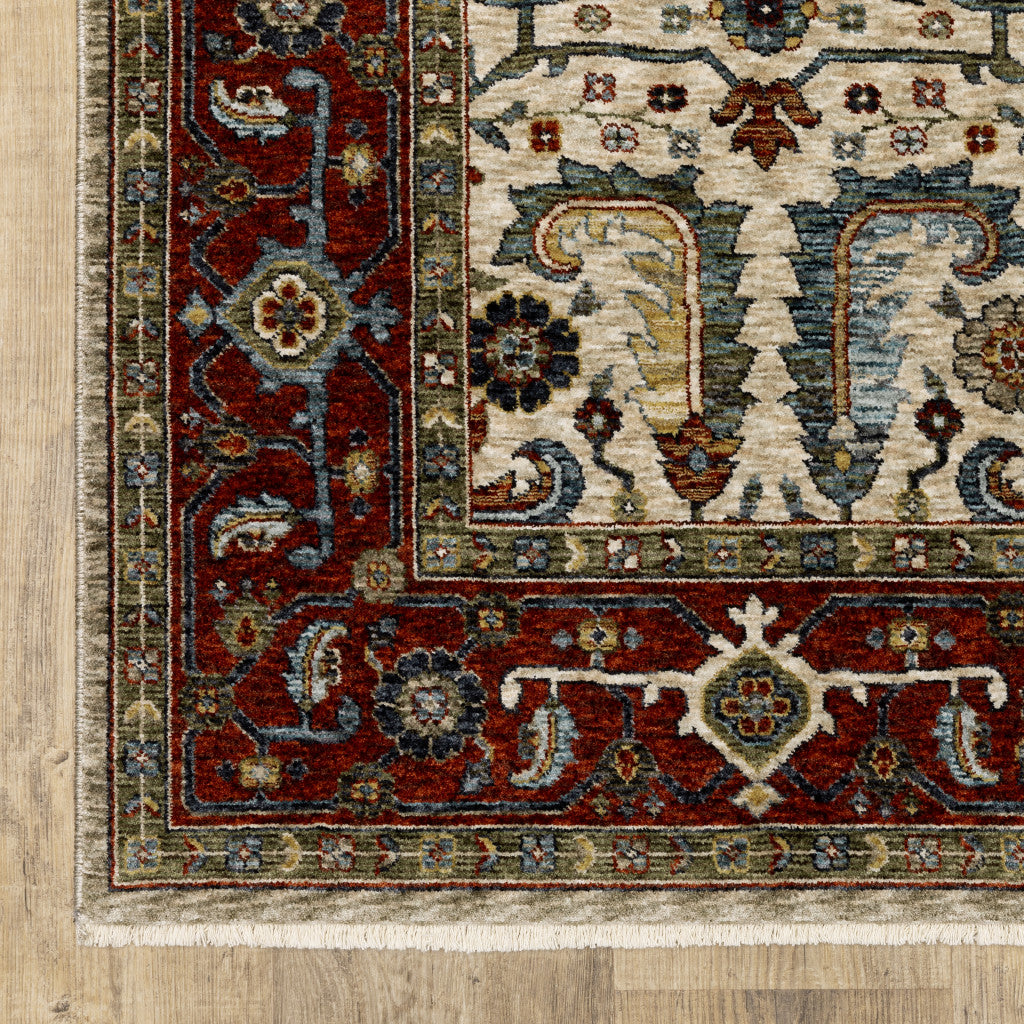 Stain-Resistant Tasseled Oriental Runner Rug - Ideal for Kid and Pet Spaces