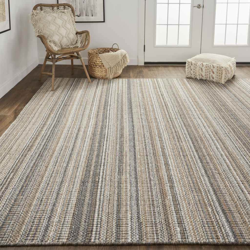 Stain-Resistant Hand-Woven Wool Area Rug for Timeless Home Decor