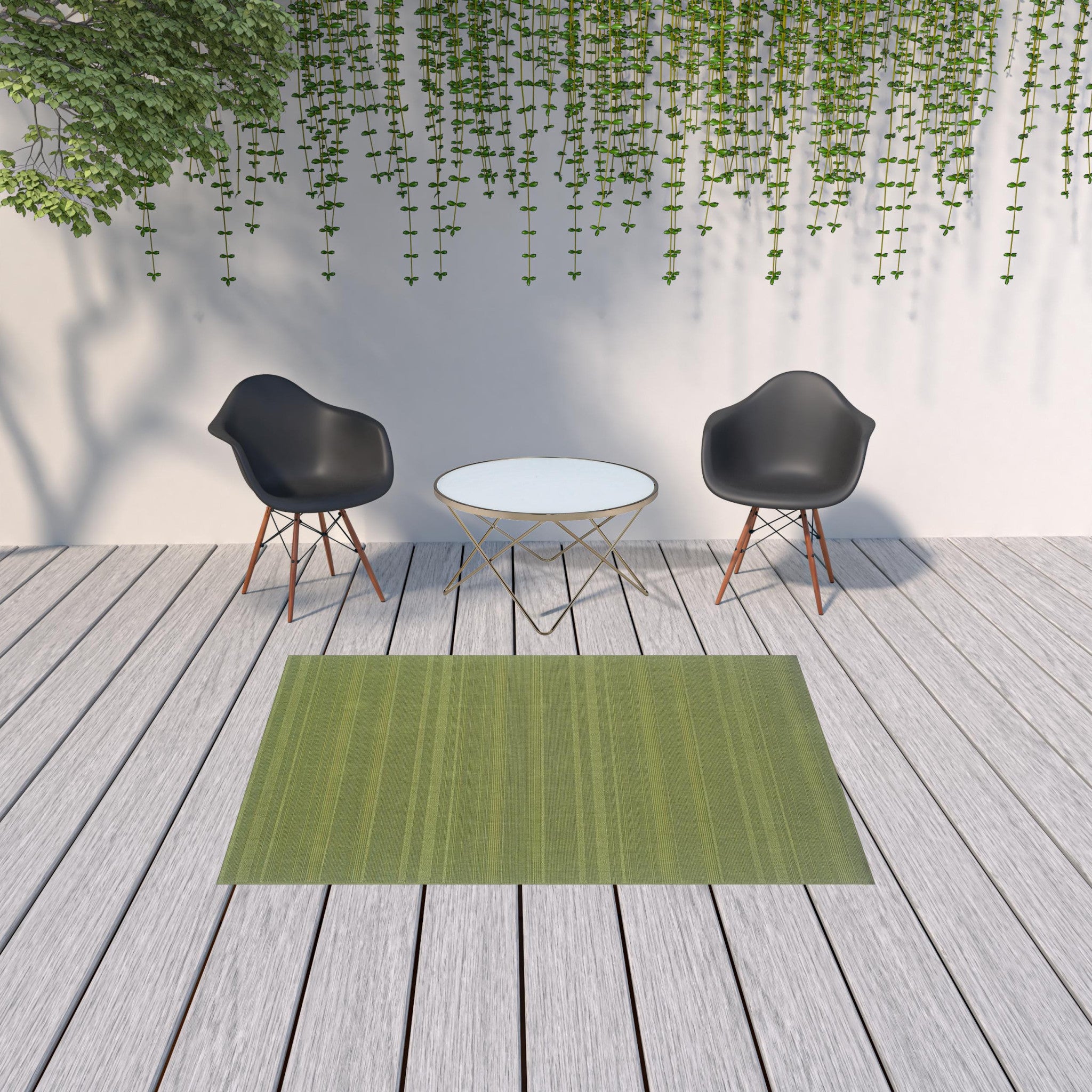 8ft Diameter Versatile Tan Stain-Resistant Round Area Rug for Indoors & Outdoors
