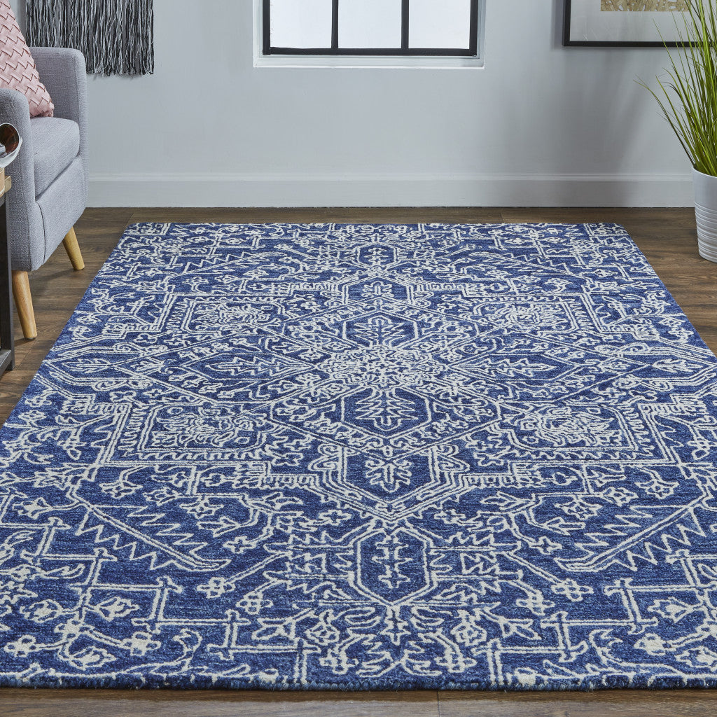 Exquisite Handmade Wool Floral Tufted Area Rug with Stain - Resistant Feature for Stylish and Comfortable Living Spaces