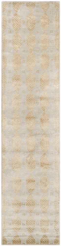 Modern Geometric Pearl Gray Hand-Tufted Martha Beadwork Area Rug (MSR3266) for Stylish Interior Spaces