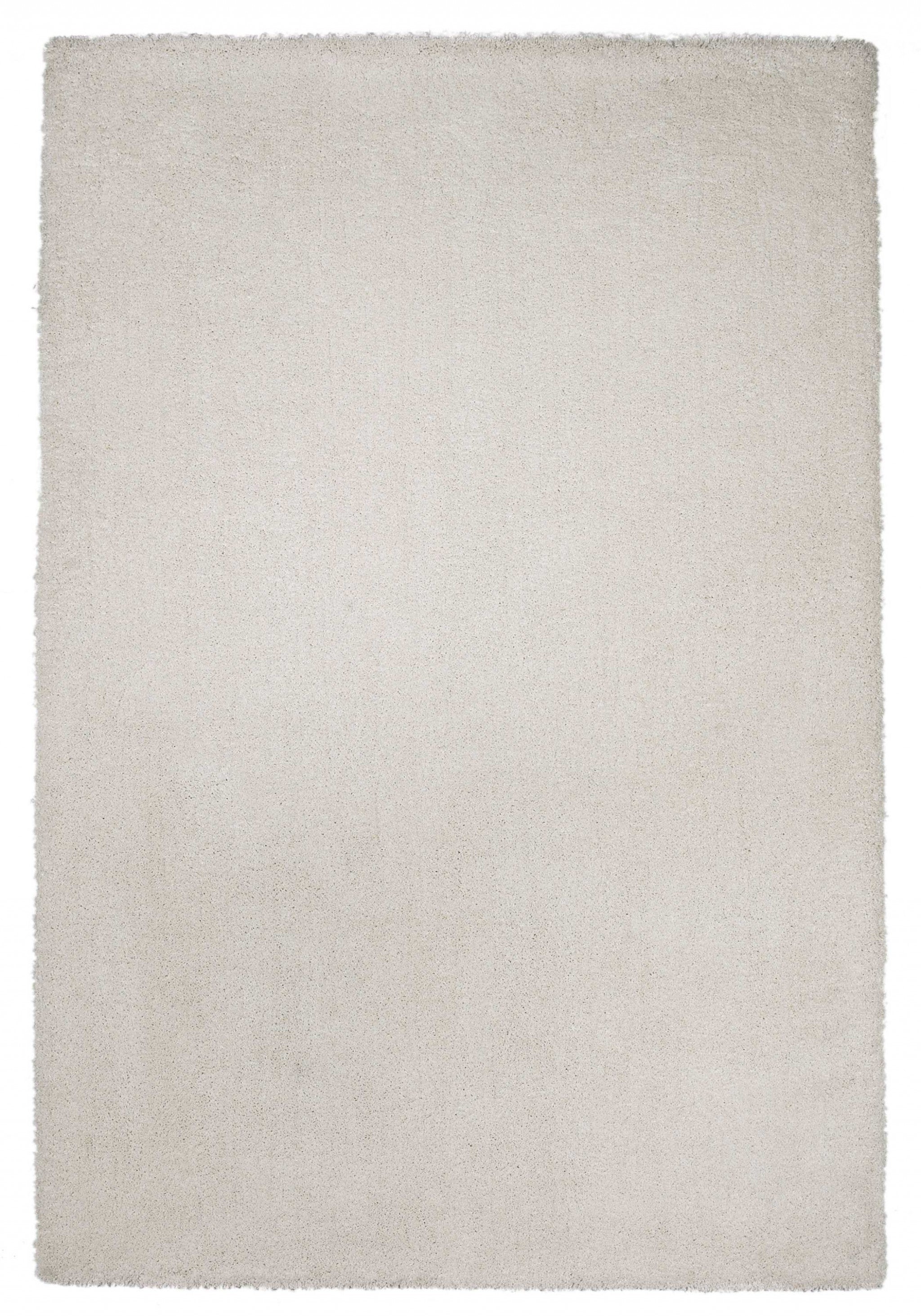 Hand-Woven High-Grade Polyester Ivory Shag Area Rug for a Modern and Charming Home