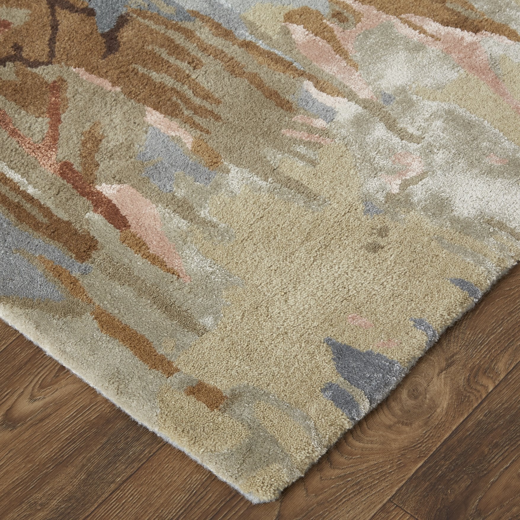 Dafney Hand-Tufted Wool & Viscose Floral Rug - Vivid Watercolor Design for Elegant Spaces