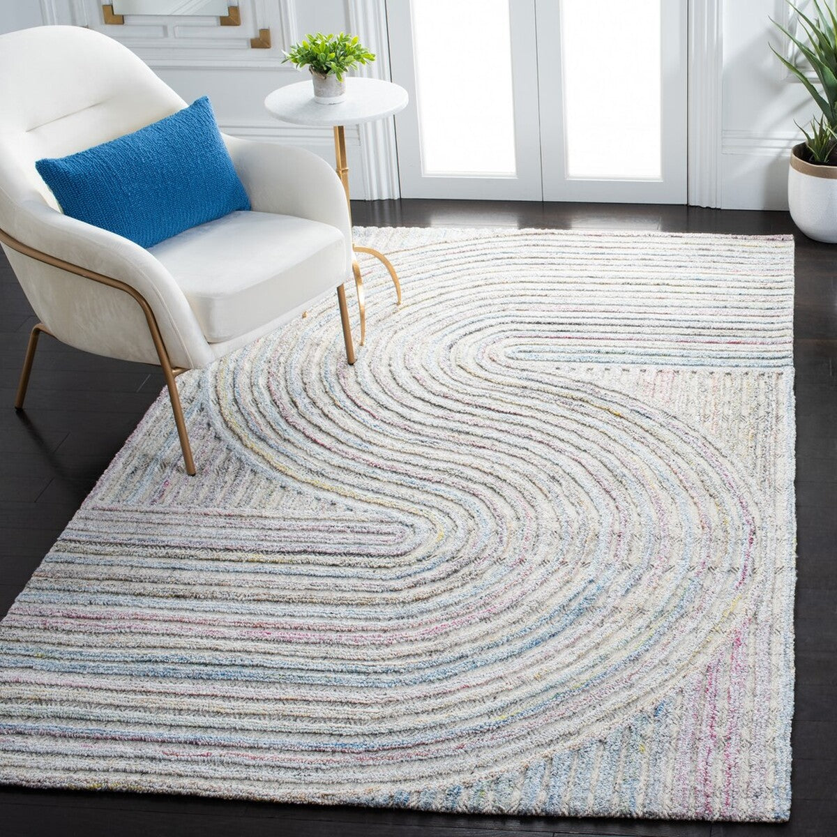 Luxurious Southampton Hand-Tufted Area Rug with 45% Wool Blend for Modern Living Spaces