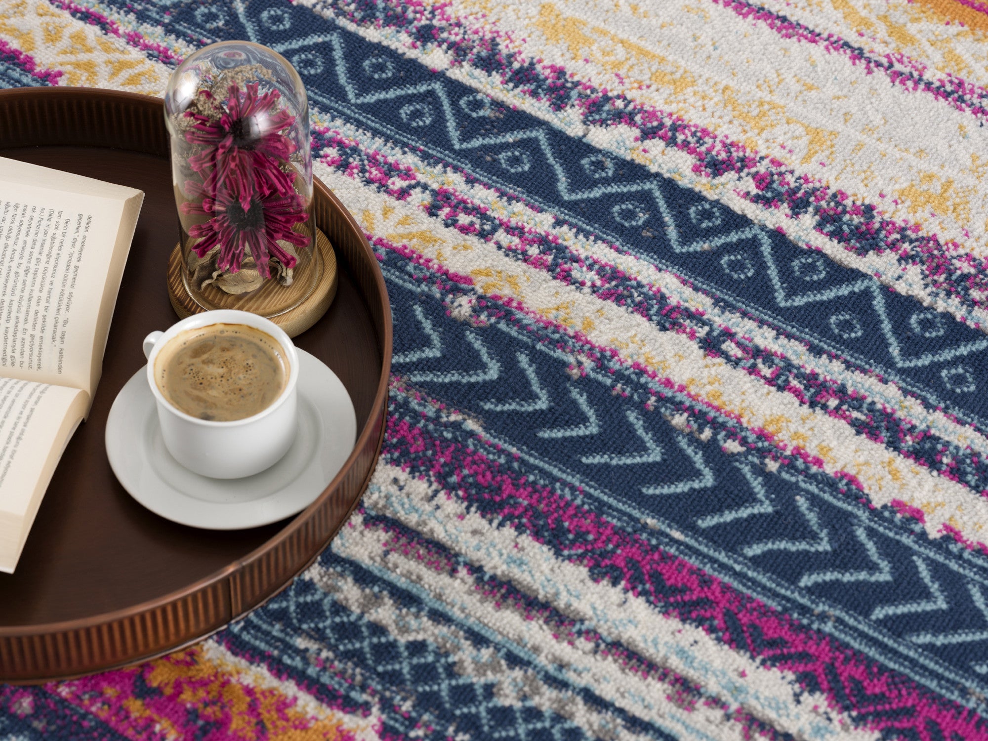 Multicolor Retro - Modern Design Irregular Striped Area Runner Rug with Stain - Resistant and Soft Texture