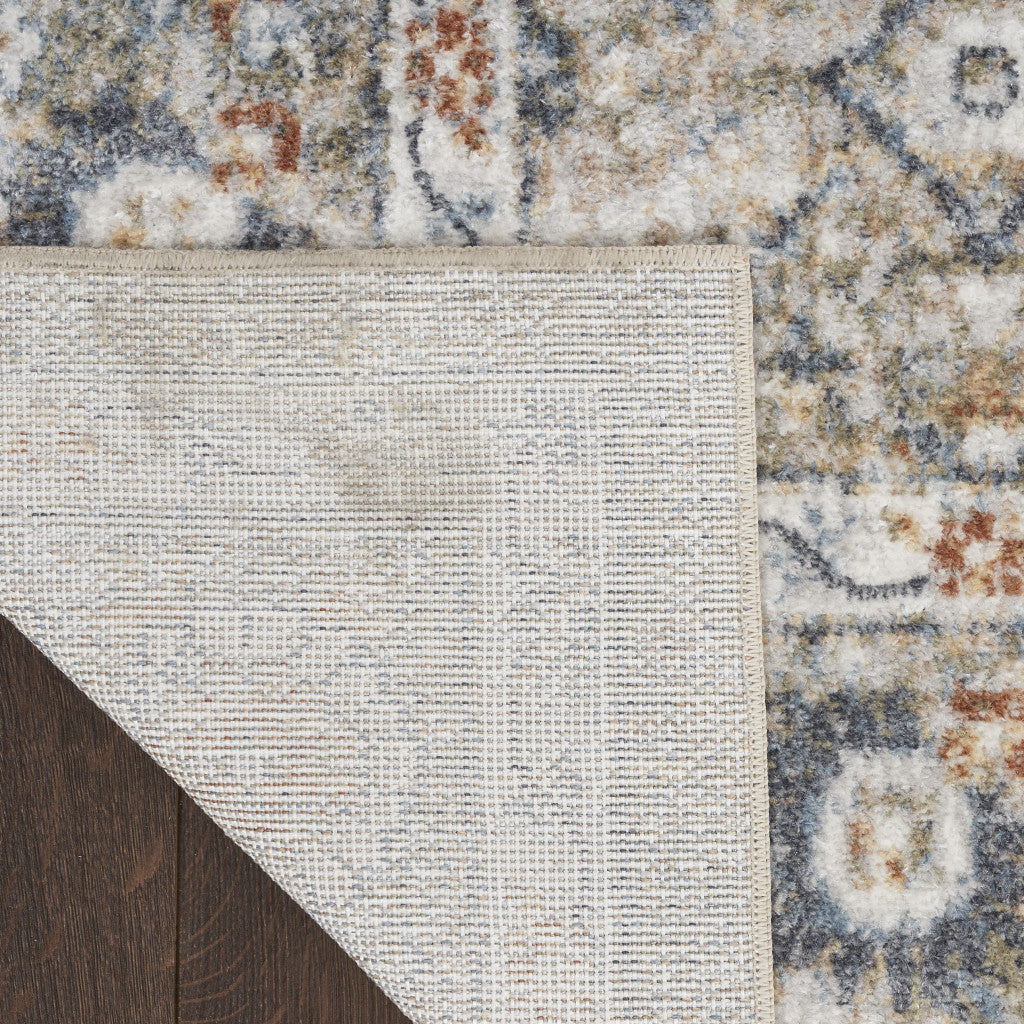 Stylish 7' x 9' Rectangle Gray Oriental Washable Power Loom Area Rug Ideal for Any Home Decor
