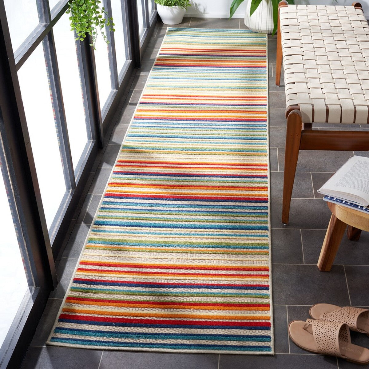 Stylish and Durable Power Loomed 100% Polypropylene Cabana 323 Indoor/Outdoor Rug