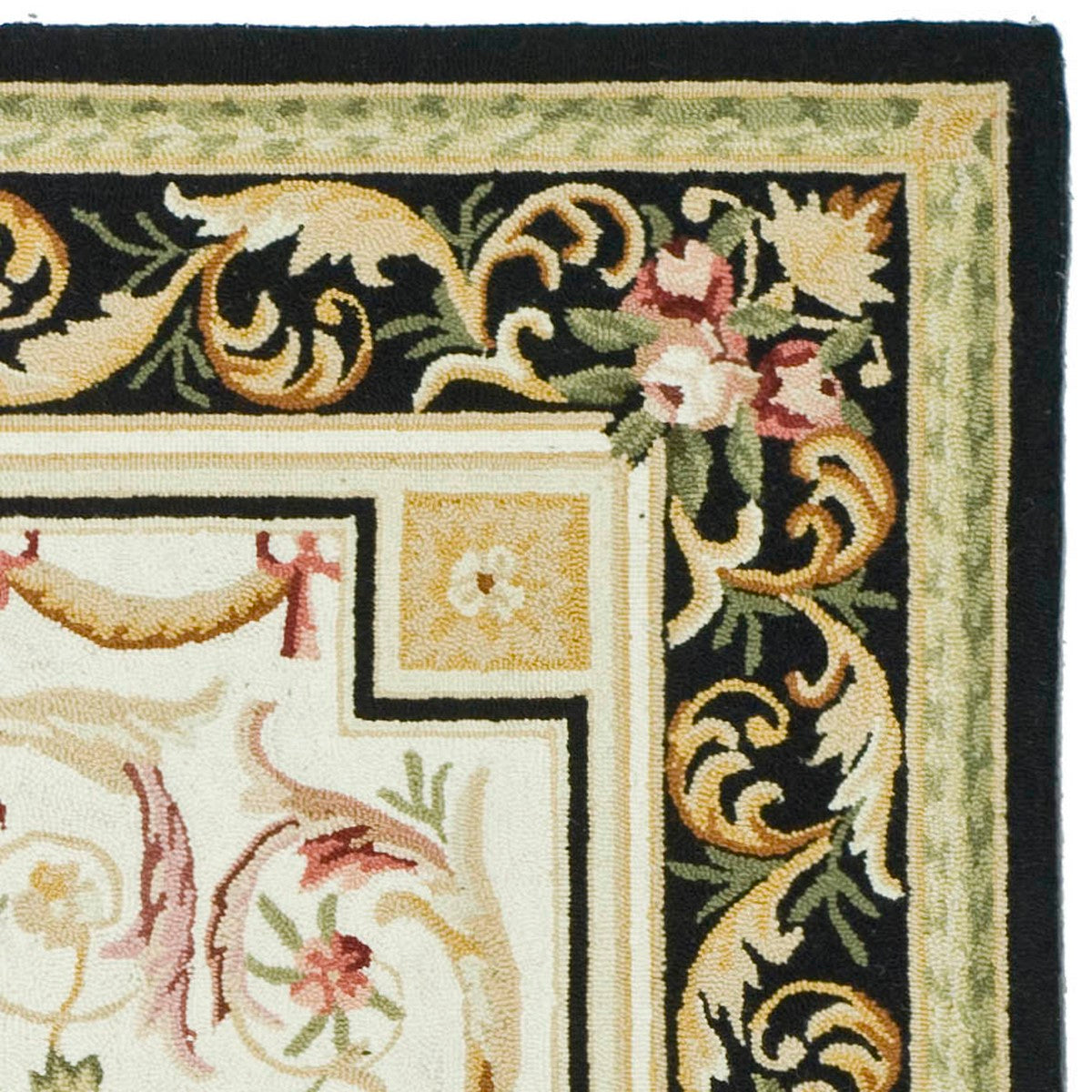 Luxurious Hand-Hooked Chelsea Rug: Pure Virgin Wool with Classic American & European Designs