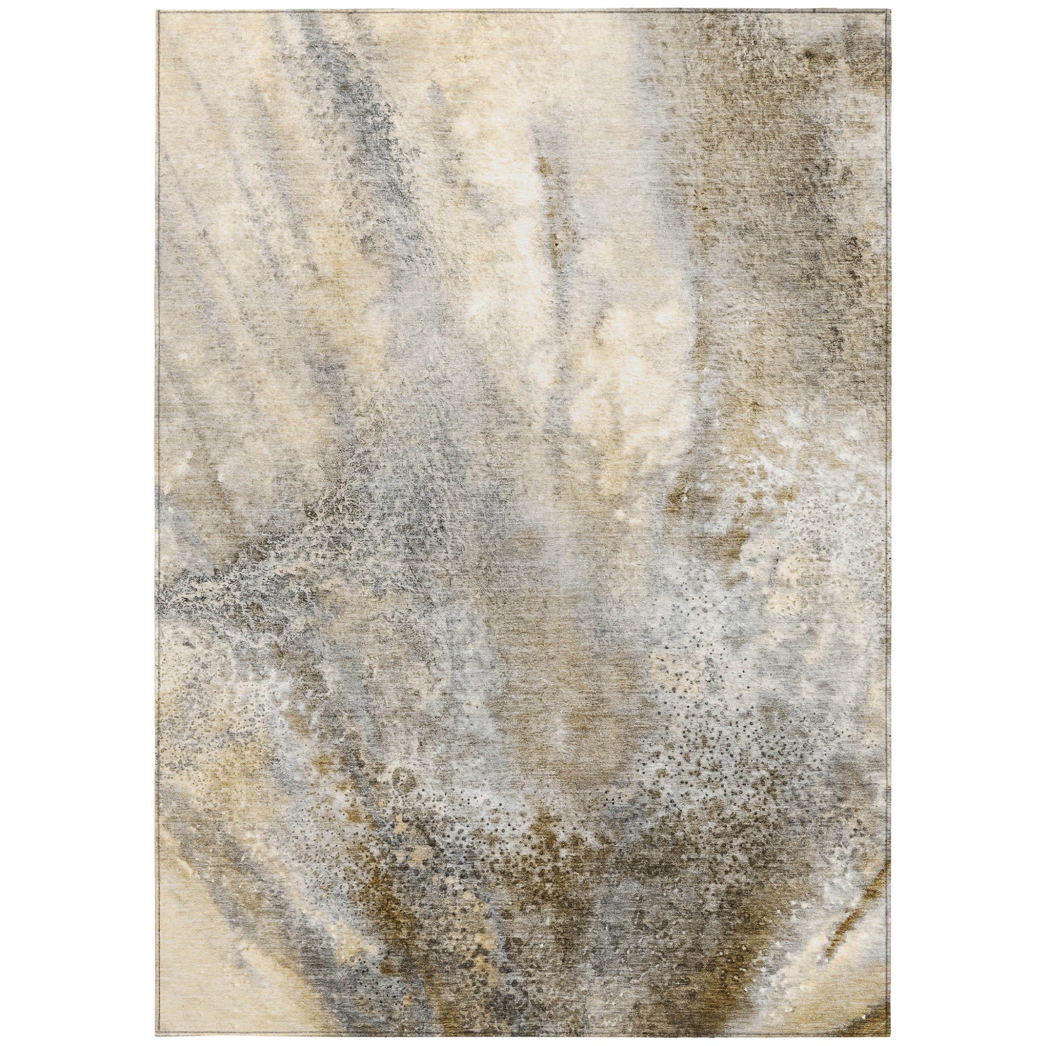 Stain-Resistant, Non-Skid Washable Outdoor Runner Rug with Stylish Abstract Design for Homes