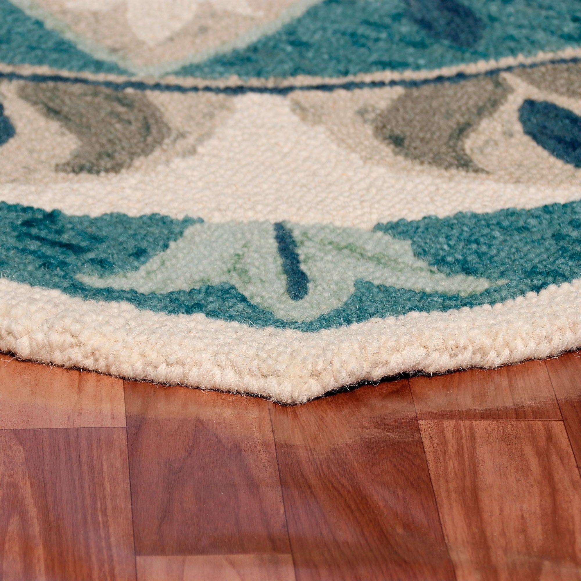 Exquisite Hand-Tufted Wool Area Rug with Blue Floral Design to Enhance Your Living Space in Style and Elegance