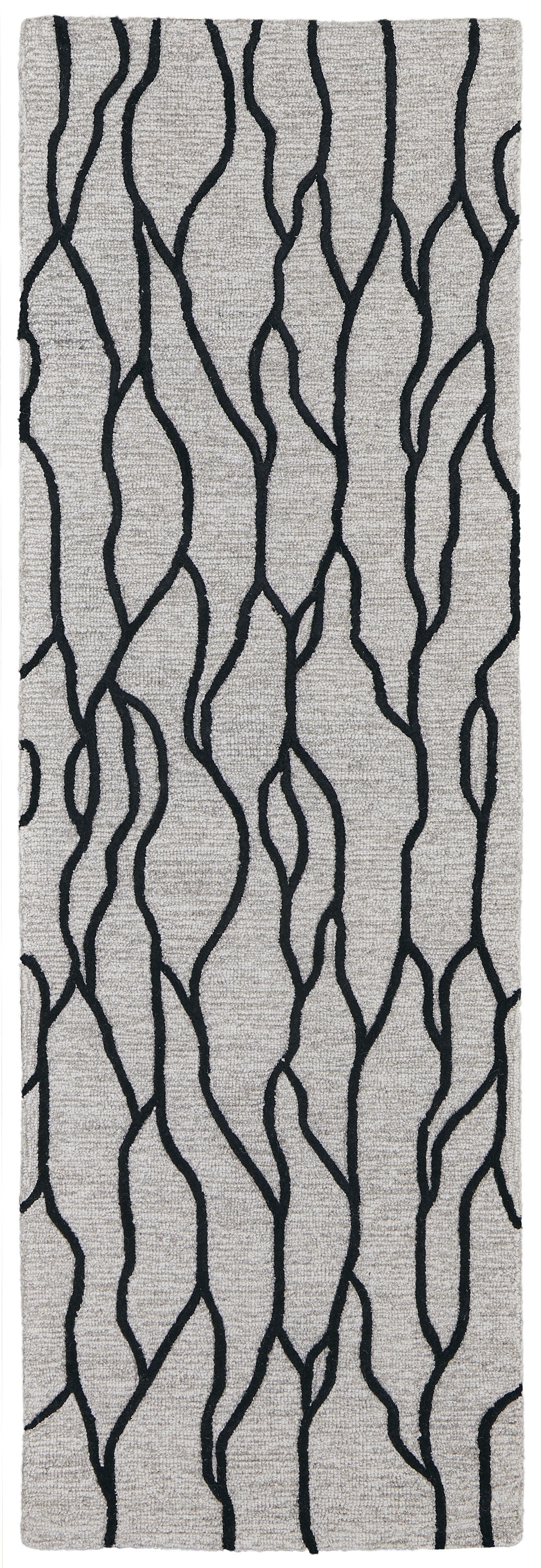 Exquisite Handmade Abstract Wool Area Runner Rug - Stain-Resistant, Fashionable Design for Family Homes with Kids and Pets