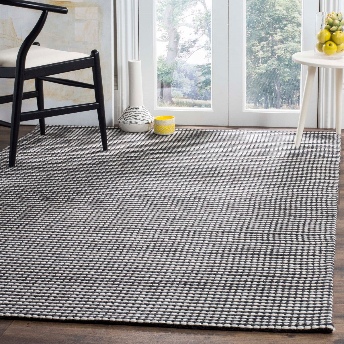 Artisan-Made Natura Hand Woven Soft Wool Rug with Distinct Texture for Coastal Elegance
