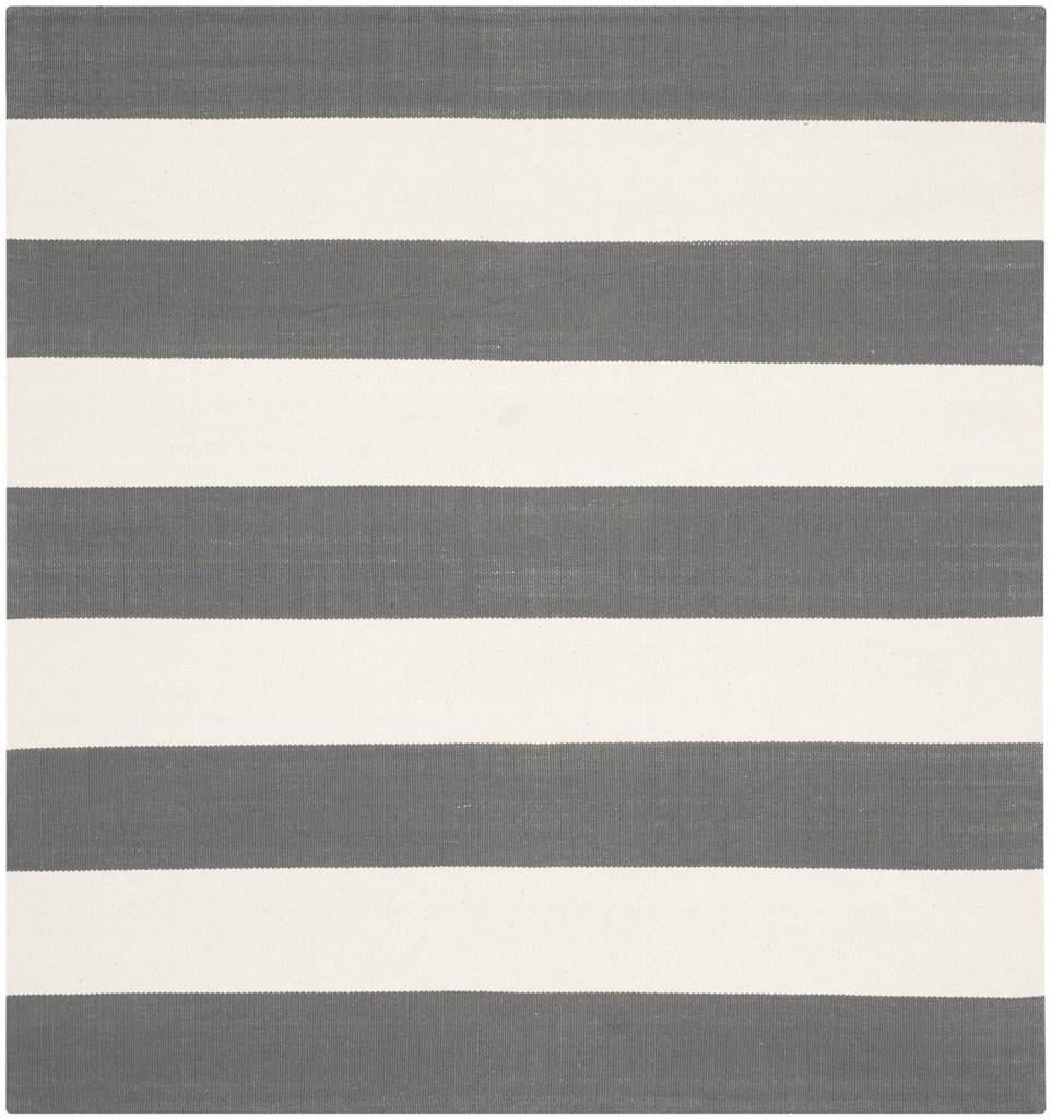Montauk Handmade Cotton Flat Weave Rug with Stylish Ikat Tie - Dye Pattern Ideal for Coastal or Contemporary Residences