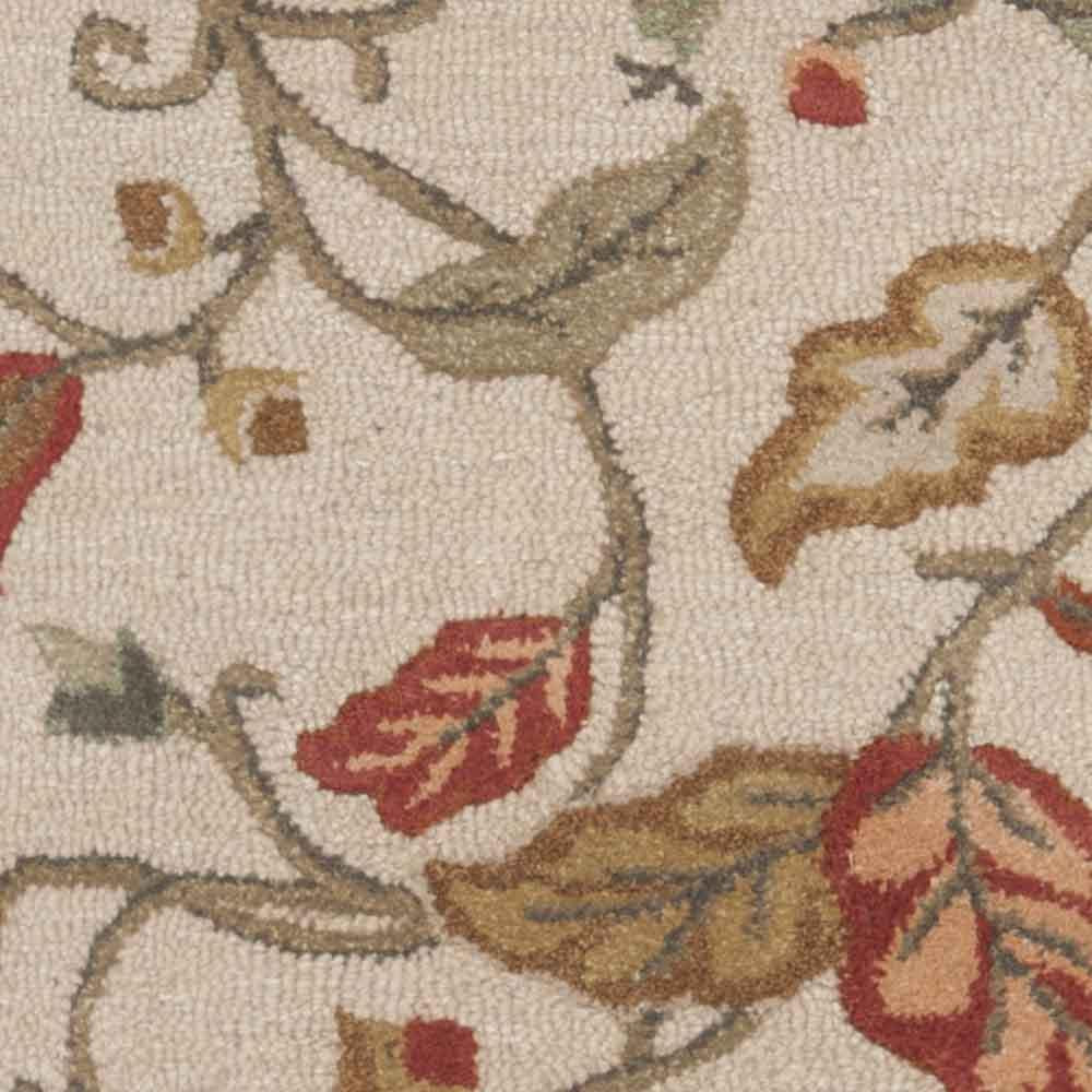High - Quality Artisan Hand - Tufted Martha Autumn Woods Rug Featuring a Stunning Vivid Floral Motif in Warm Autumnal Tones
