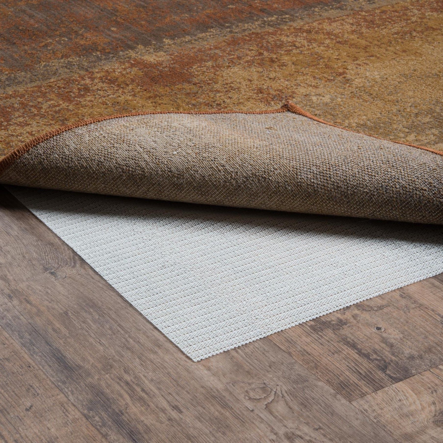 Beige Non-Slip Rug Pad with Anti-Microbial Feature, Effortlessly Prolongs Rug Life