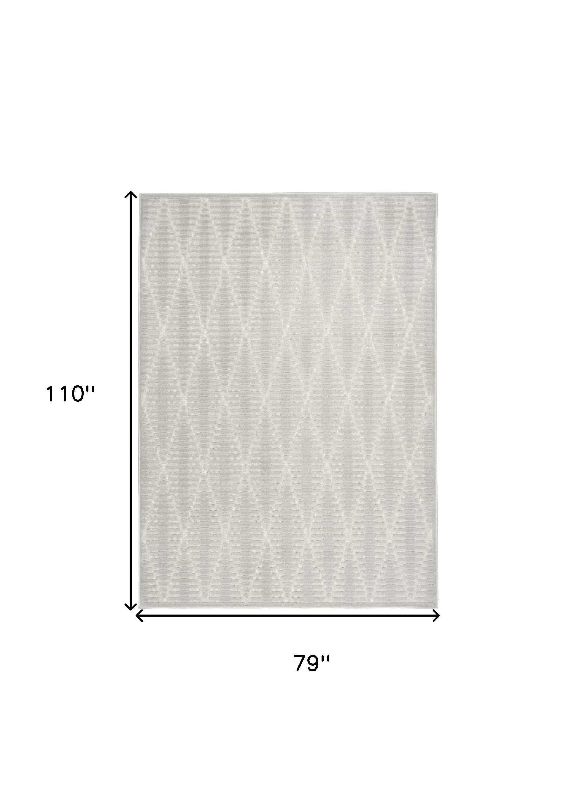 Stylish and Comfortable 7-Foot by 9-Foot Gray Geometric Area Rug - Ideal for Enhancing Any Interior Decor with Elegance