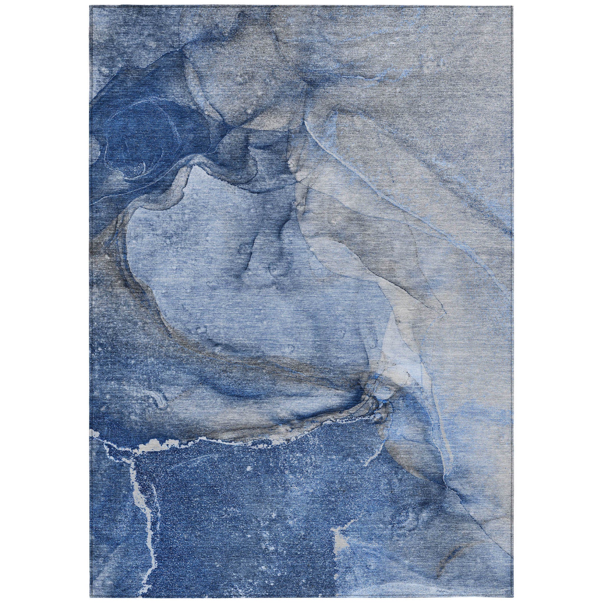 Lilac Abstract Washable, Non-Skid Indoor-Outdoor Runner Rug with UV Protection