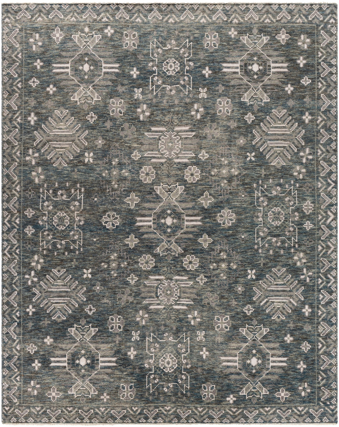 Almeria ALM-2303 Exquisite Hand-Knotted Wool & Viscose Rug for Classic Home Decor