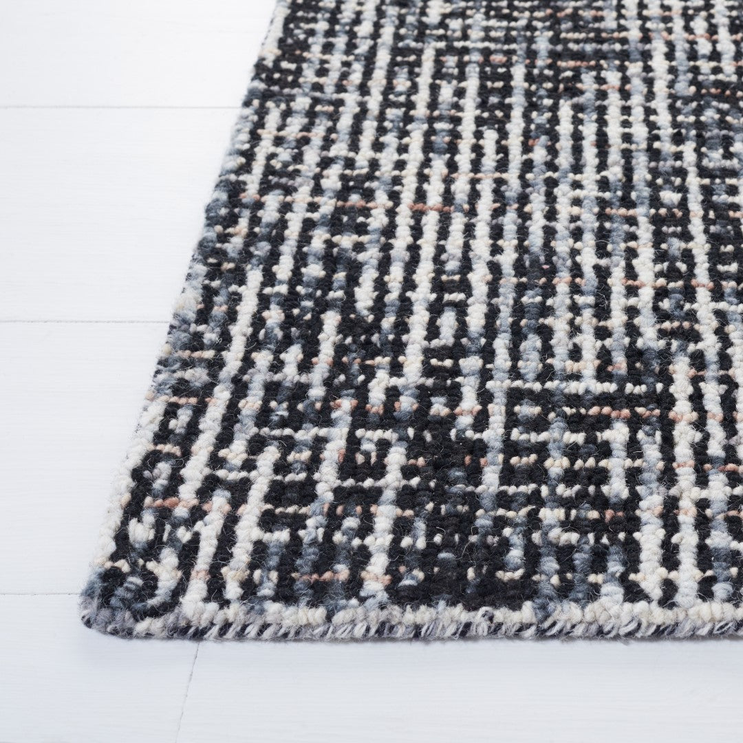 Exquisite Abstract Hand-Tufted Wool Runner Rug - A Timeless and Sophisticated Addition for Hallways and Long Spaces