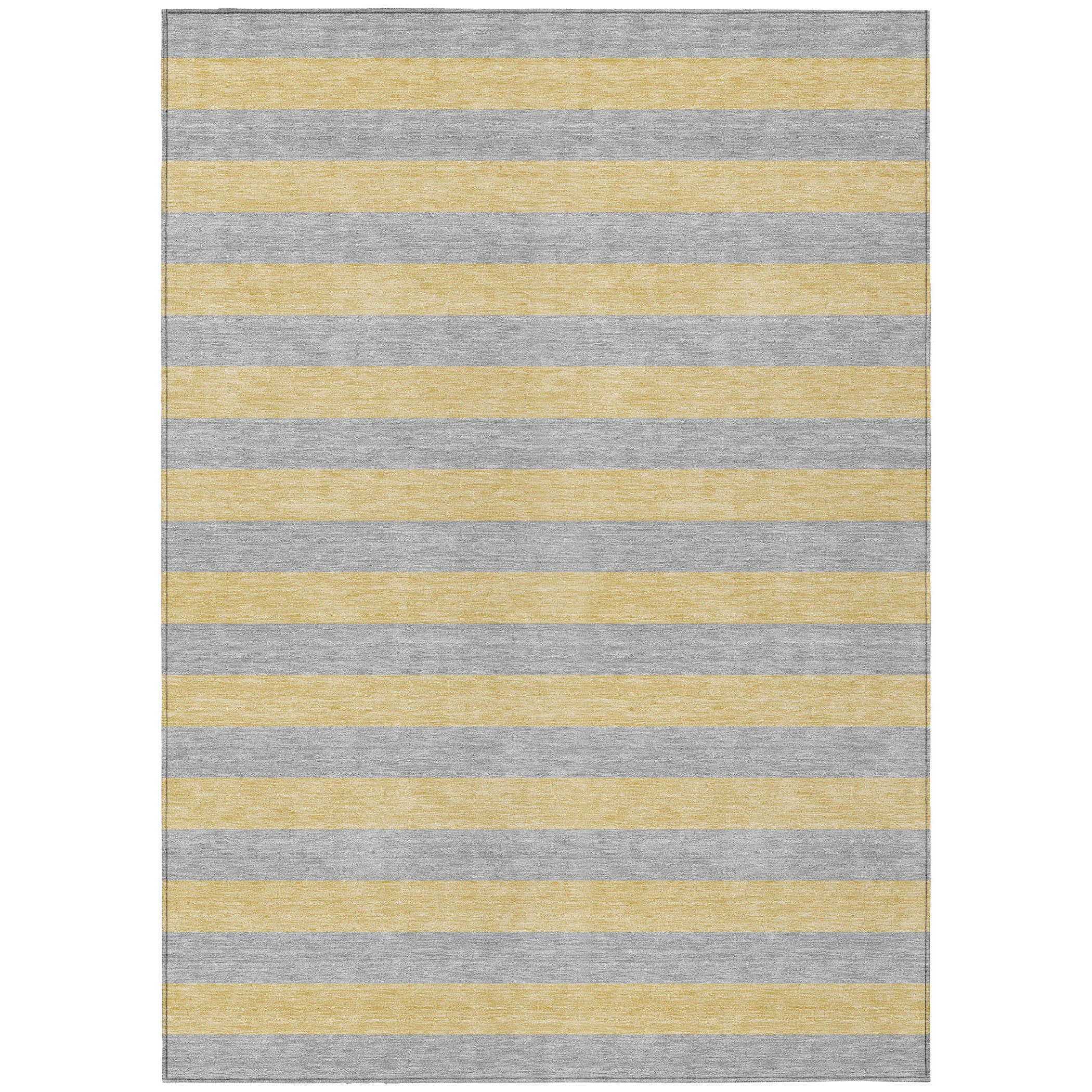 Stylish Washable and Stain - Resistant Coffee Striped Indoor - Outdoor Runner Rug