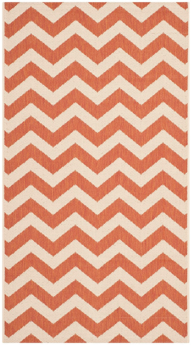Stylish Indoor/Outdoor Area Rug with Elegant Tan Chevron Design for Comfort and Durability
