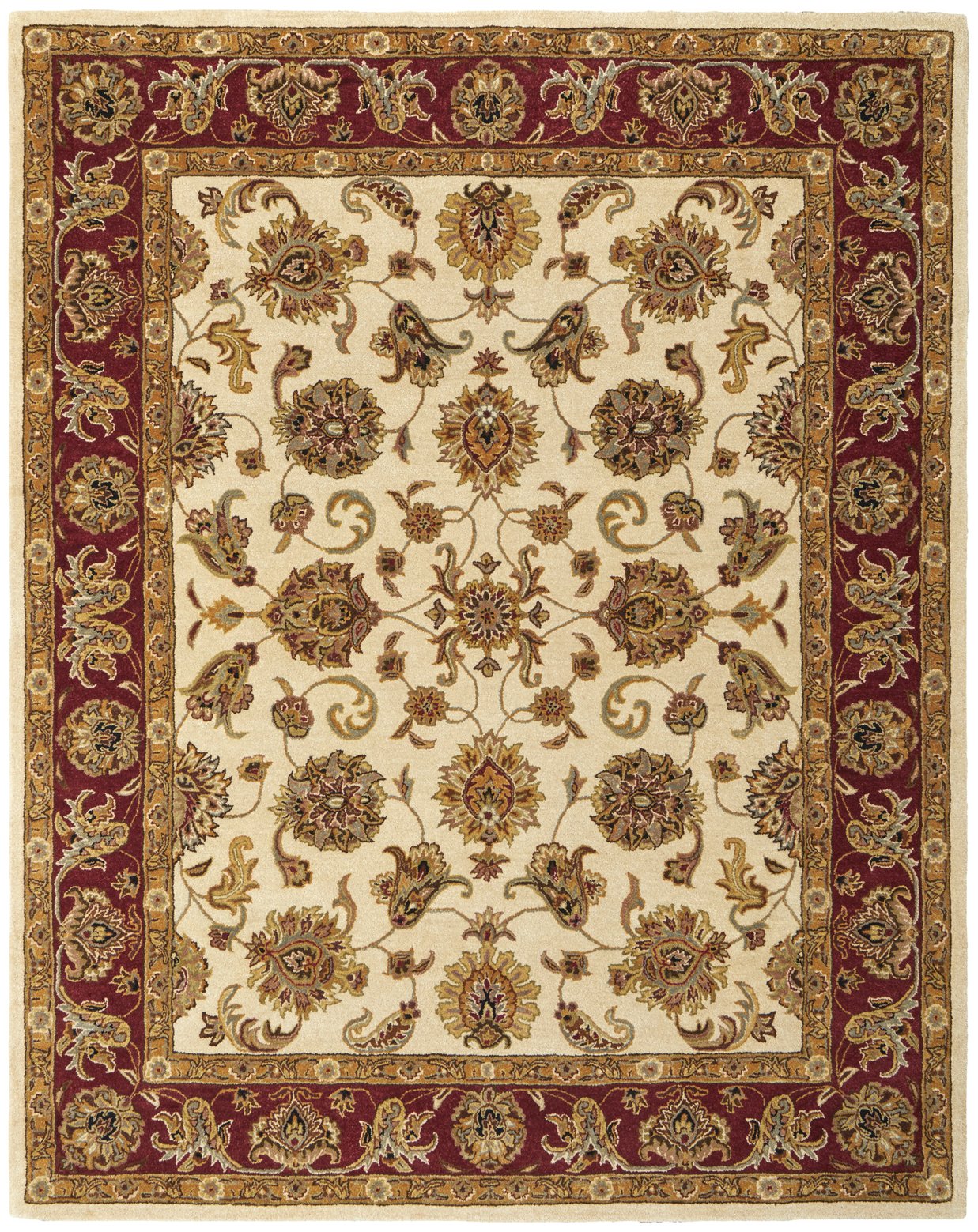 Durable and Stain-Resistant Hand Tufted Wool Oriental Area Rug by Wagner - Ideal for High-Traffic Areas in Your Home