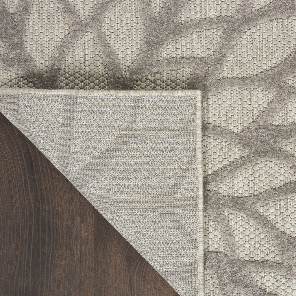 Elegant Gray Floral Indoor and Outdoor Rectangle Area Rug with a 2' x 10' Design for Stylish Living Spaces