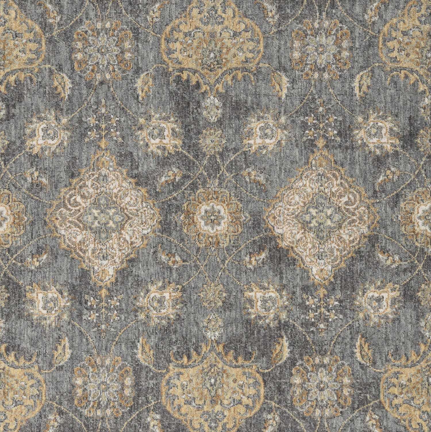 Exquisite Gray Wool Medallion Area Rug with Elegant Rectangle Design for Cozy and Comfortable Home Decor