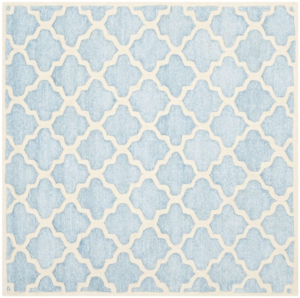 Luxurious Indian Hand-Tufted Rectangle Rug: A Blend of Wool, Polyester, and Cotton