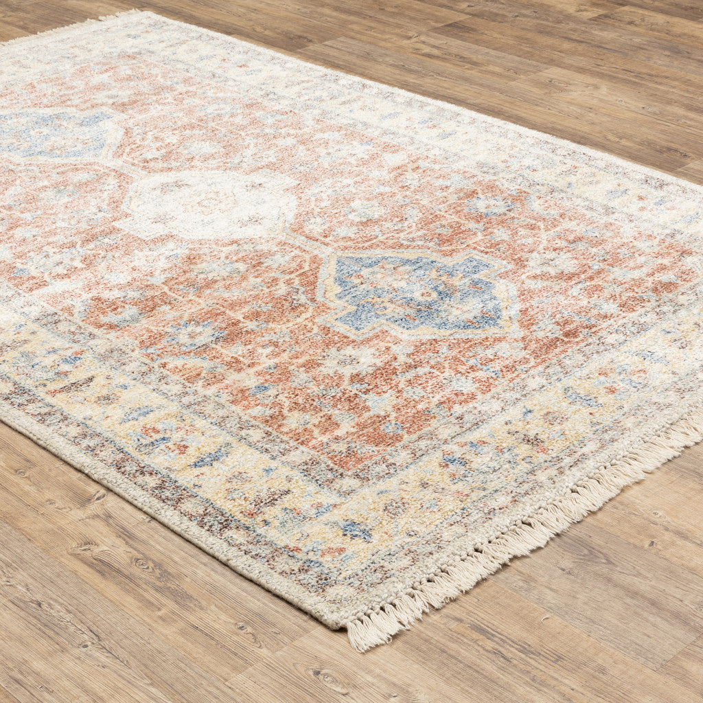 Unique Hand - Loomed Stain - Resistant Oriental Area Rug with Fringe for Stylish Spaces