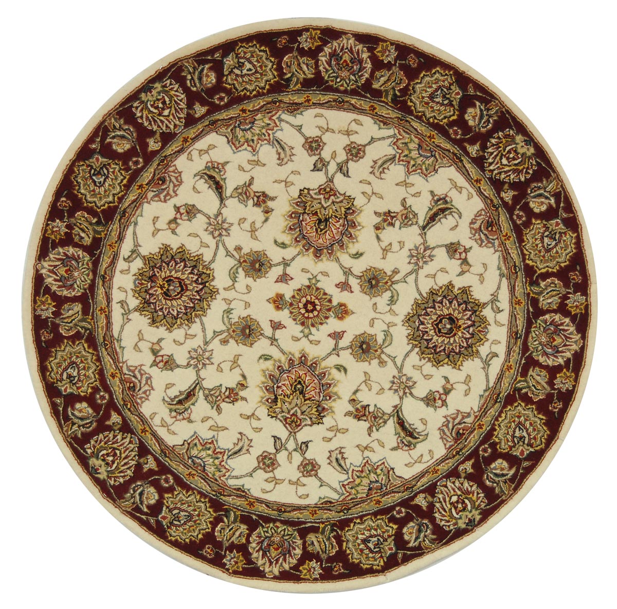 Exquisite Luxury Round Silk and Wool Pile Carpet - A Timeless Elegant Home Decor Item Sourced from China