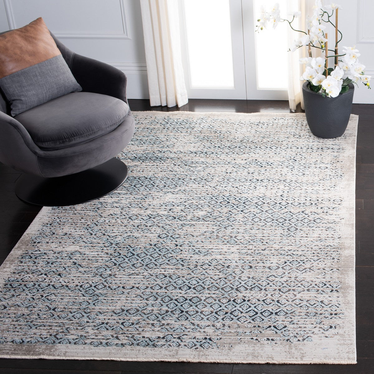 Mayflower Contemporary Power Loomed Living Room Area Rug Crafted from Soft Polyester Blend for Elegant Home Decor