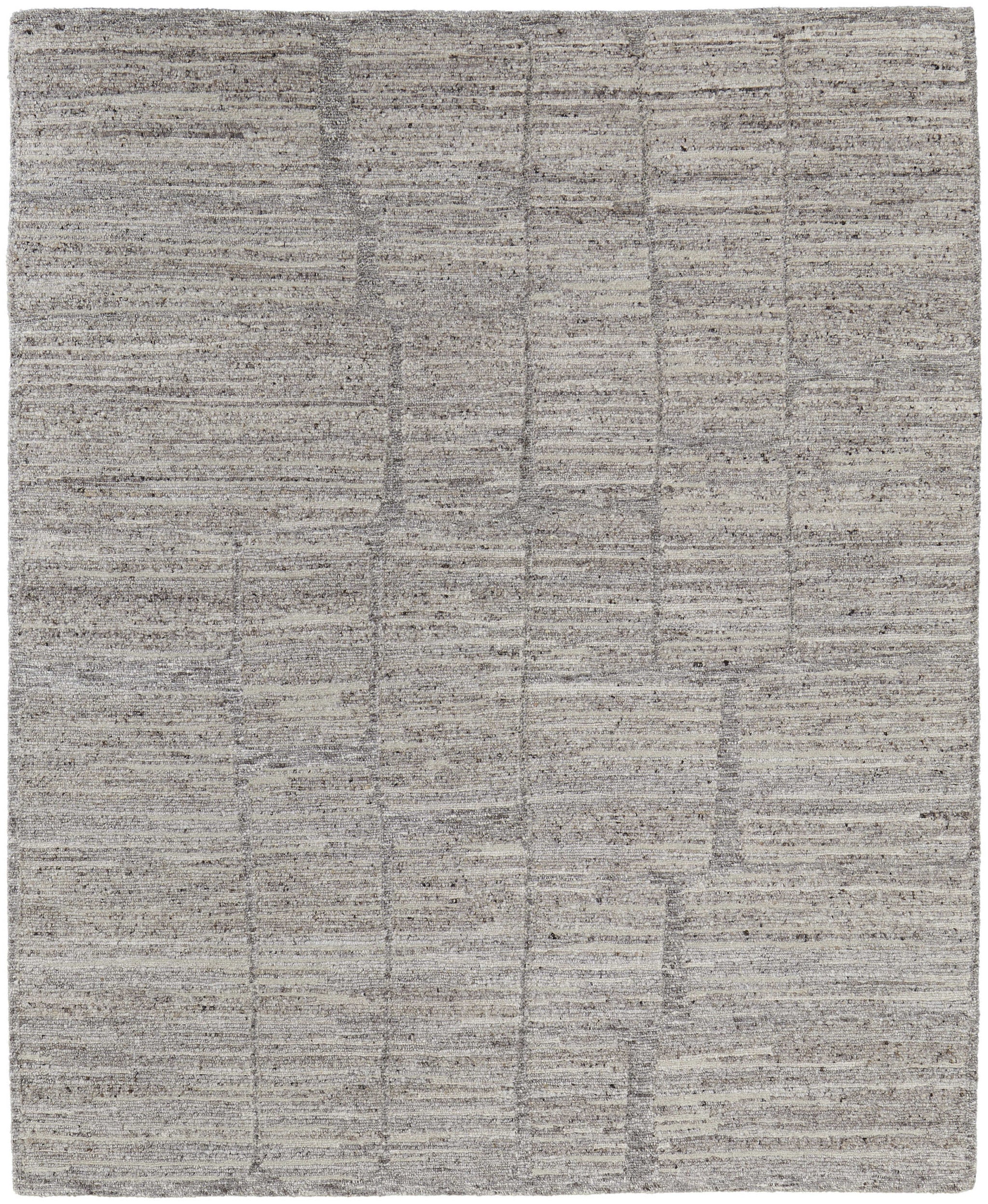 Unique Hand-Woven Taupe Abstract Area Rug for Artistic Home Comfort