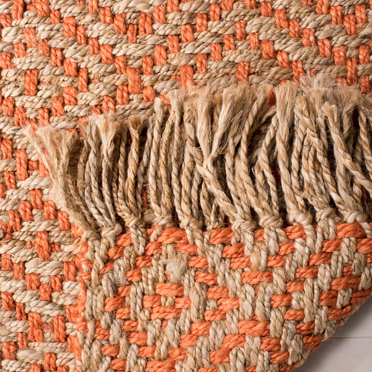 Soft and Eco-Friendly Natural Hand-Woven Jute Rug for Coastal Home and Beach House Decor