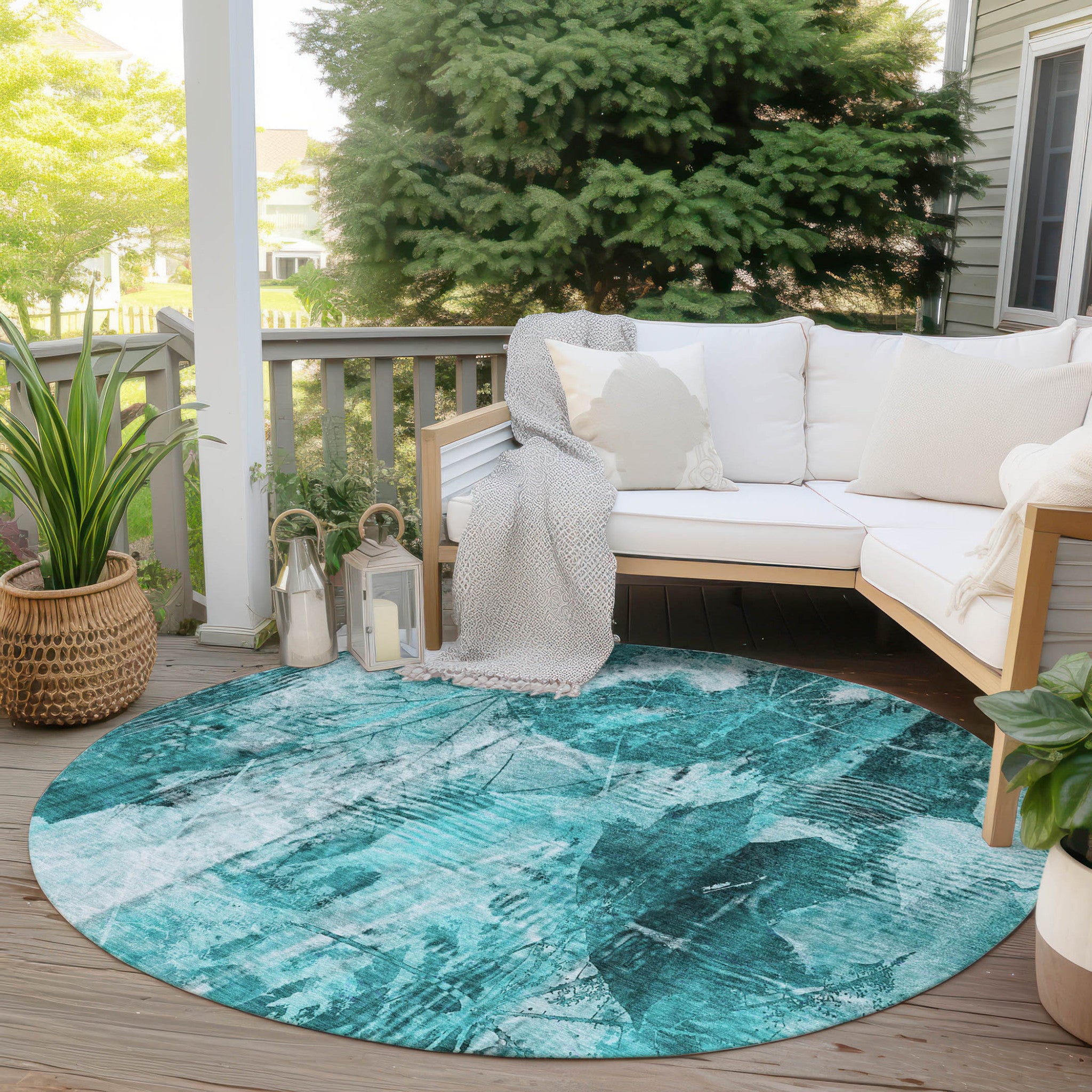 Elegant and Stylish Outdoor and Indoor Floral Non-Slip Washable and Stain-Resistant Runner Rug for Any Living Space
