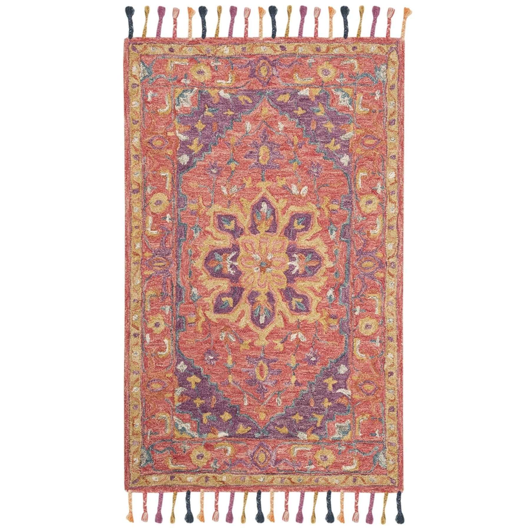 Luxurious Handmade Tufted Wool Pile Area Rug with Rectangle Design and 7MM Pile Height, Sourced from India