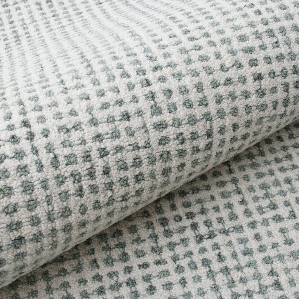 Handmade Blue and Ivory Wool Area Rug - Cozy, Stylish for Neutral Home Decor
