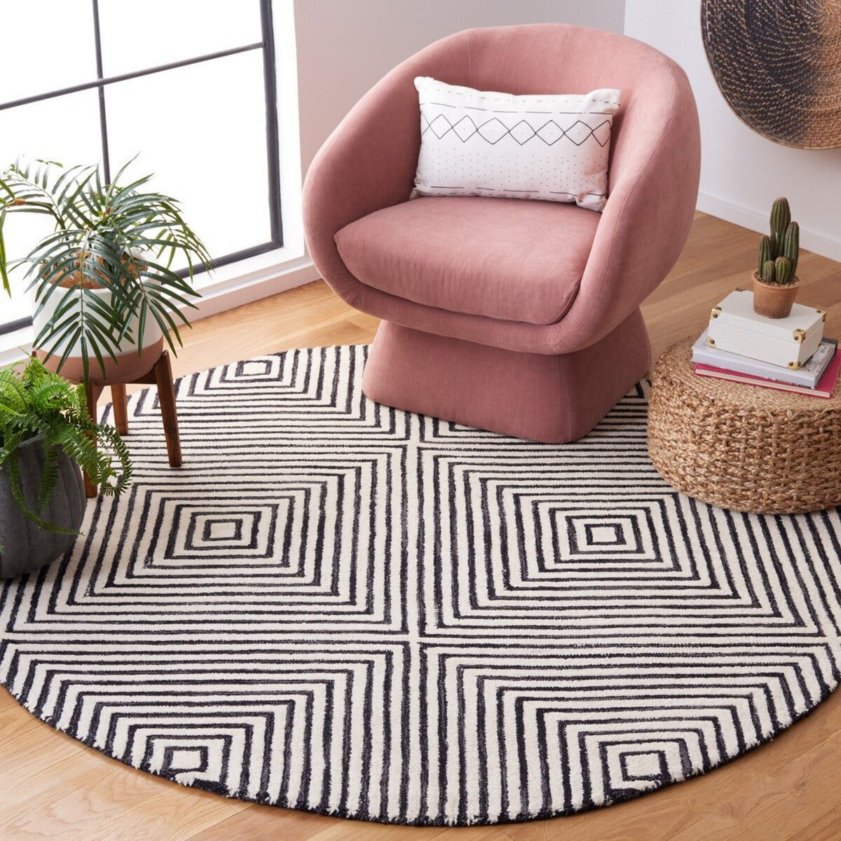 Stylish Metro Hand - Tufted Wool and Cotton Contemporary Rug for Comfortable Home Decor
