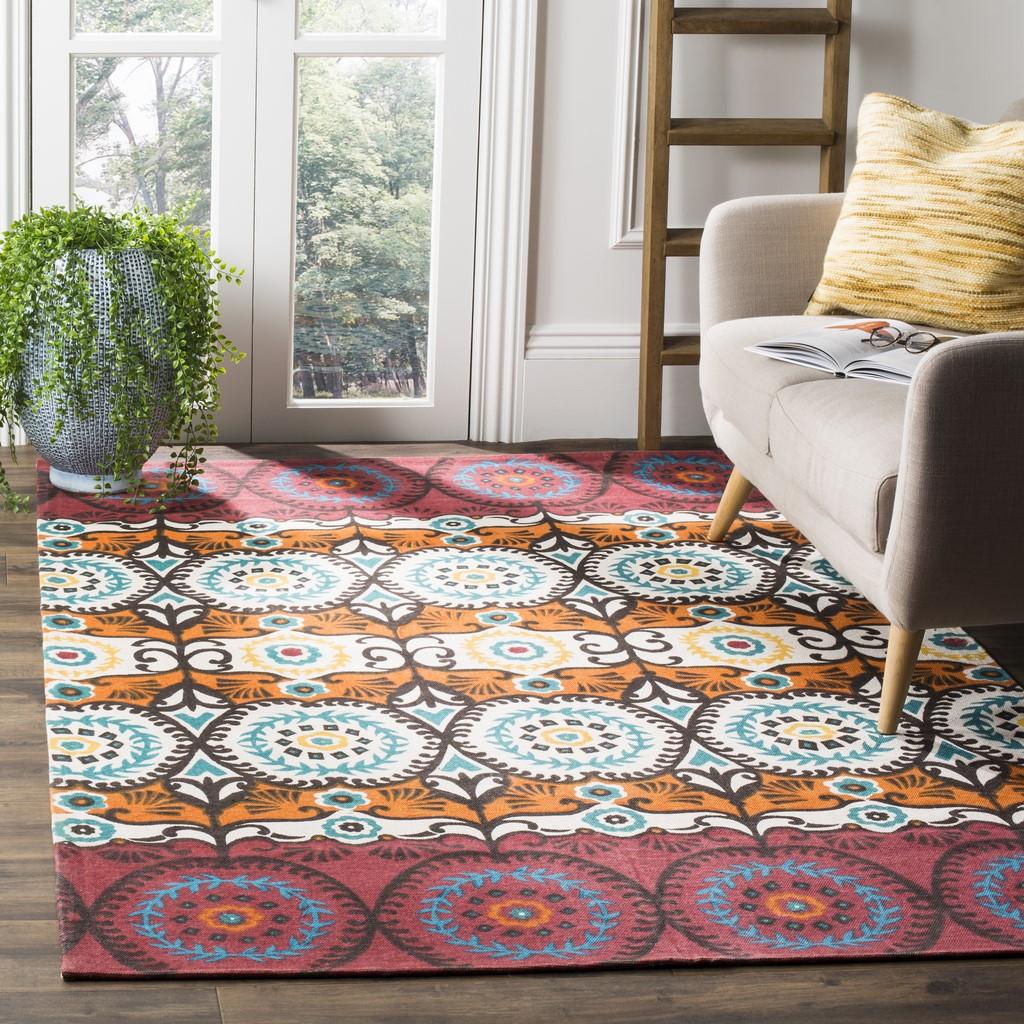 Exquisite Indian Hand - Loomed Cotton Pile Rectangle Rug for Elegant Spaces