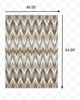 Exquisite Gray and Taupe Ikat Patterned Runner Rug - Ideal for Indoor Use with Exotic Design, Soft Touch, Durable Build, and Stain-Resistant Quality